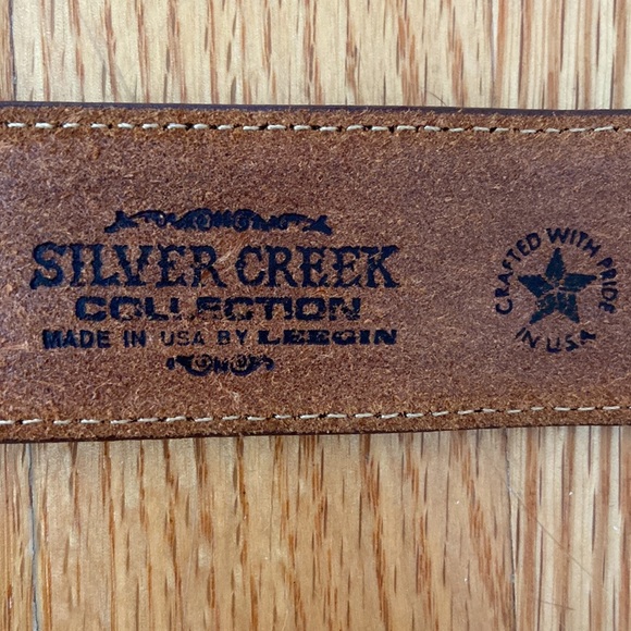 Leegin Vintage “Silver Creek Collection” Leather Belt Made in USA - Picture 6 of 13